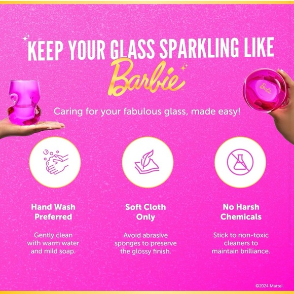 🌟 Dragon Glassware Barbie Wine Glasses Set - Picture 6 of 7